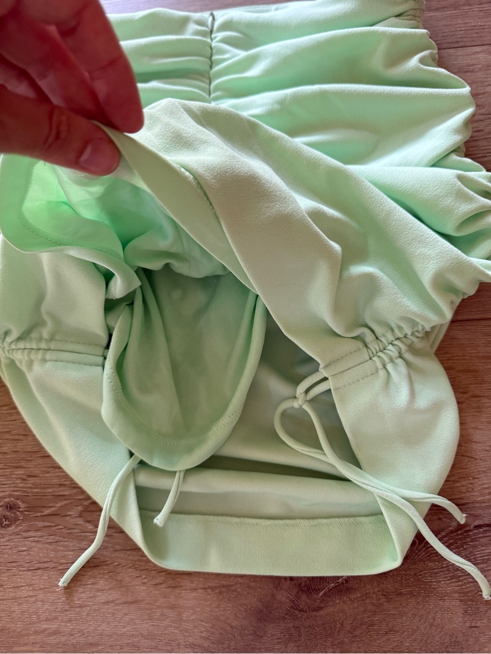 Zara NWT Ruched Drawstring Mini Skirt - Picture 9 of 9